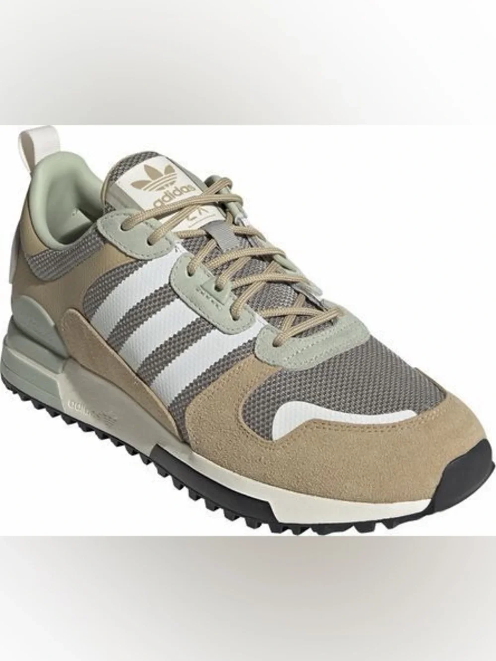 ADIDAS ZX 700 Green Tan Three Stripe Sneakers